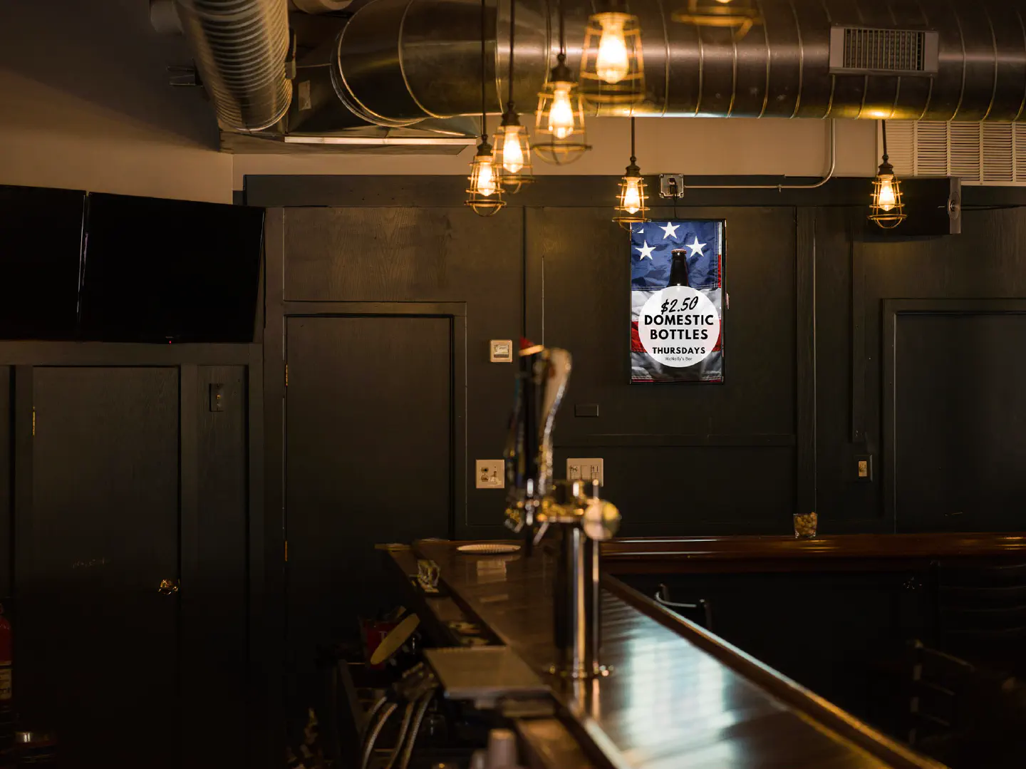 Drip Board installed on wall inside pub